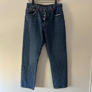 Levi’s 501 Womens High Waisted Blue Button Fly Denim Cotton Premium Jeans‎ 30x28
